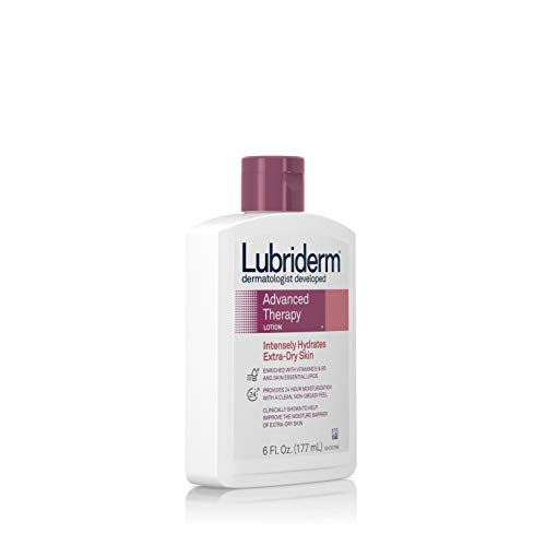 Lubriderm Advanced Therapy Moisturizing Lotion with Vitamins E and B5, Deep Hydration for Extra Dry Skin, Non-Greasy Formula, 6 fl. oz
